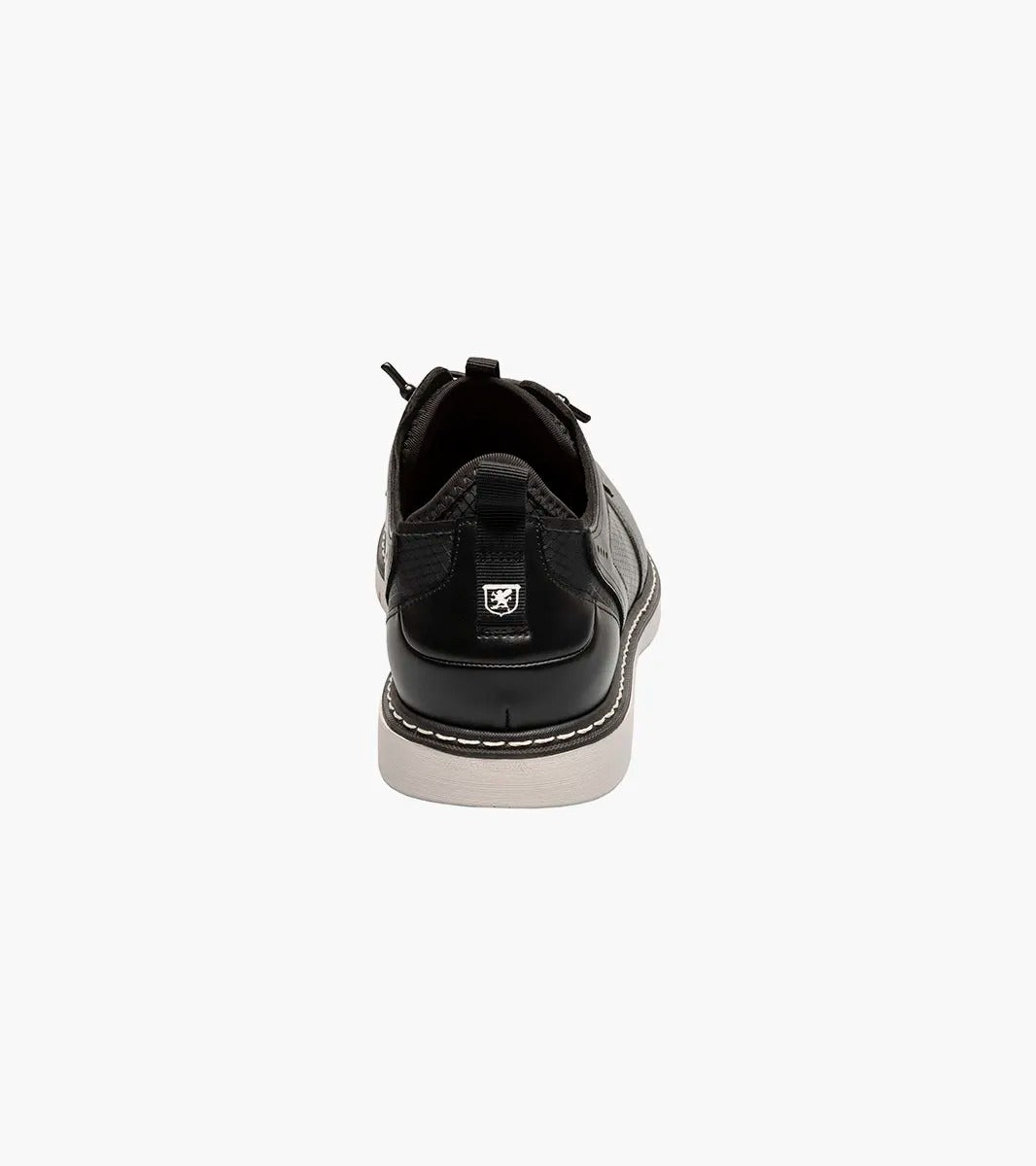 Black - Stacy Adams - Sync Plain Toe Elastic Lace Up