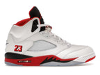JORDAN RETRO 5 FIRE RED BLACK TONGUE