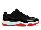 JORDAN 11 LOW BLACK/RED - BRED