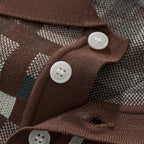 Pixel Fade Knit Polo KHAKI