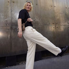 Wellington Side-Tab Trousers IVORY