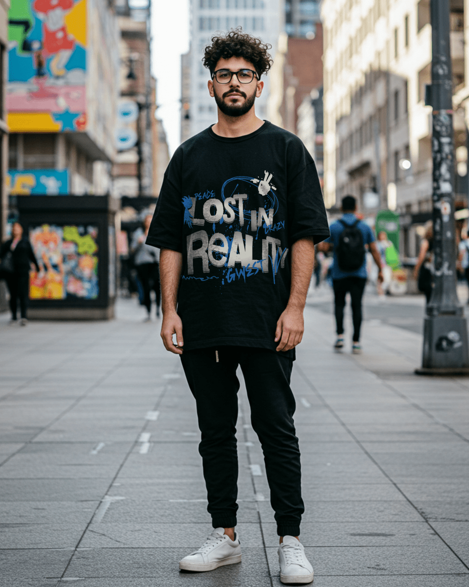 Camiseta extragrande para hombre G West Lost In Reality