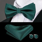 Luxury Butterfly Beige Silk Bow Ties For Men Gentlemens Cufflinks Set Elegant Design Wedding Party Bowties For Tuxedo Excellent Gift For Prom Stevvex