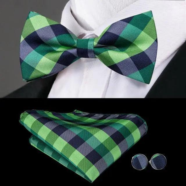 Luxury Butterfly Beige Silk Bow Ties For Men Gentlemens Cufflinks Set Elegant Design Wedding Party Bowties For Tuxedo Excellent Gift For Prom Stevvex