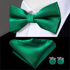 Luxury Butterfly Beige Silk Bow Ties For Men Gentlemens Cufflinks Set Elegant Design Wedding Party Bowties For Tuxedo Excellent Gift For Prom Stevvex