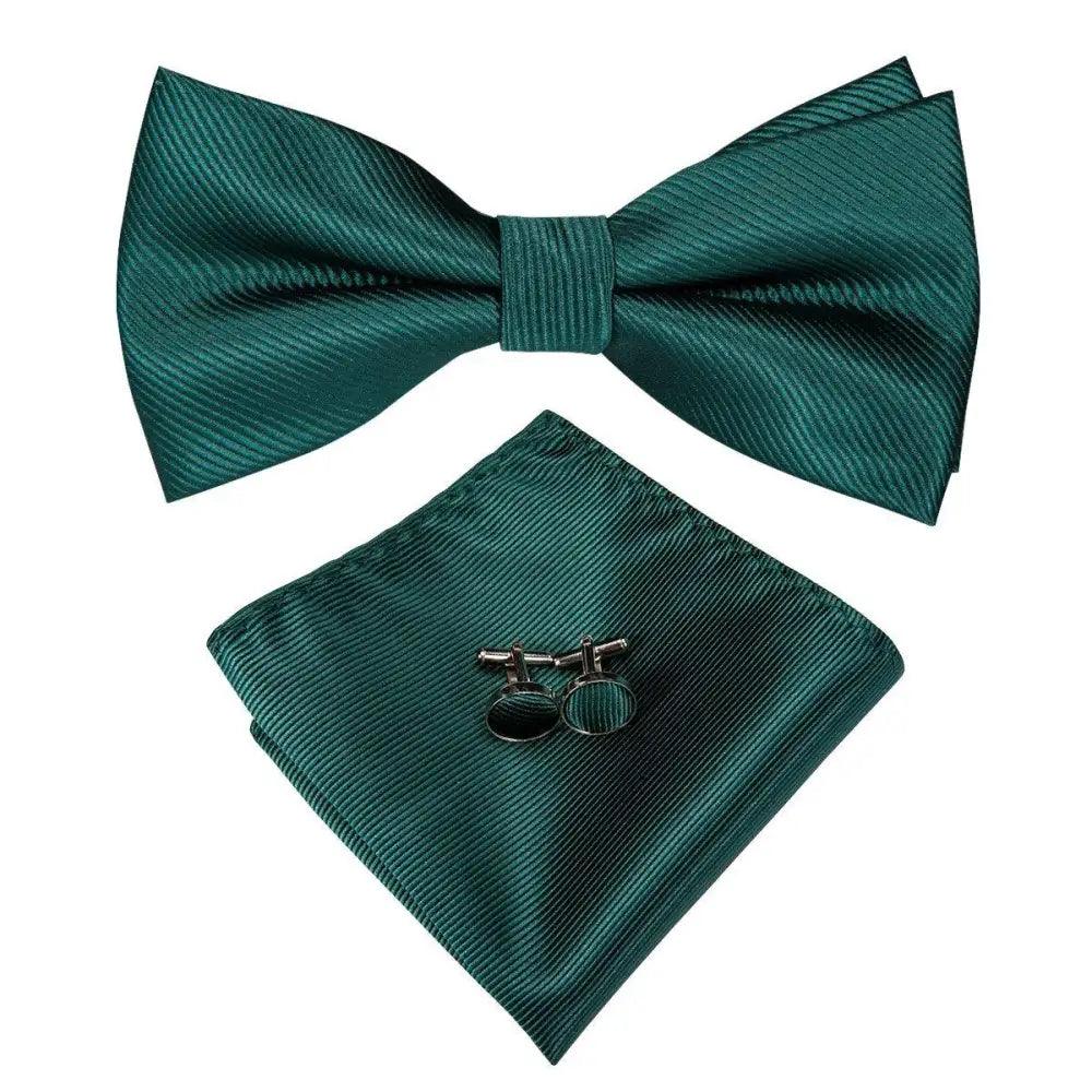 Luxury Butterfly Beige Silk Bow Ties For Men Gentlemens Cufflinks Set Elegant Design Wedding Party Bowties For Tuxedo Excellent Gift For Prom Stevvex