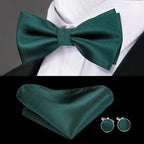 Luxury Butterfly Beige Silk Bow Ties For Men Gentlemens Cufflinks Set Elegant Design Wedding Party Bowties For Tuxedo Excellent Gift For Prom Stevvex