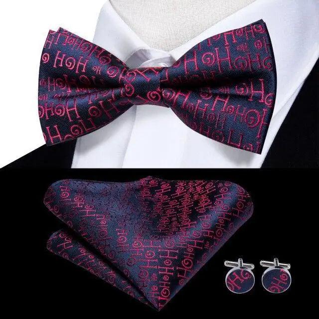 Luxury Butterfly Beige Silk Bow Ties For Men Gentlemens Cufflinks Set Elegant Design Wedding Party Bowties For Tuxedo Excellent Gift For Prom Stevvex