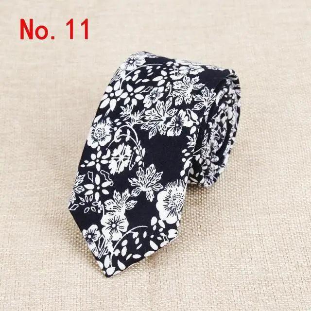 Luxury Flower Handmade Cotton Ties For Men Classic Colorful Printed Floral Designs Necktie For Wedding Stevvex