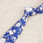 Luxury Flower Handmade Cotton Ties For Men Classic Colorful Printed Floral Designs Necktie For Wedding Stevvex