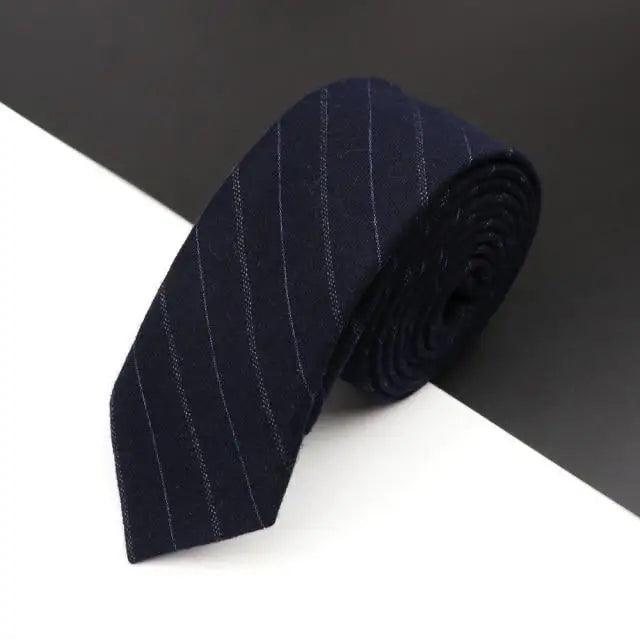 Luxury High Quality Black Grey Skinny Wool Tie For Men Business Meeting Necktie Fashionable Design Excellent Men Gift Stevvex