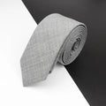 Luxury High Quality Black Grey Skinny Wool Tie For Men Business Meeting Necktie Fashionable Design Excellent Men Gift Stevvex
