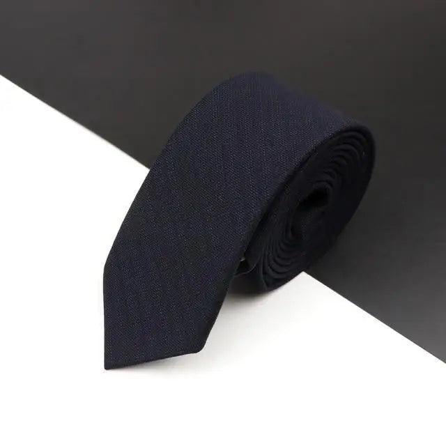 Luxury High Quality Black Grey Skinny Wool Tie For Men Business Meeting Necktie Fashionable Design Excellent Men Gift Stevvex