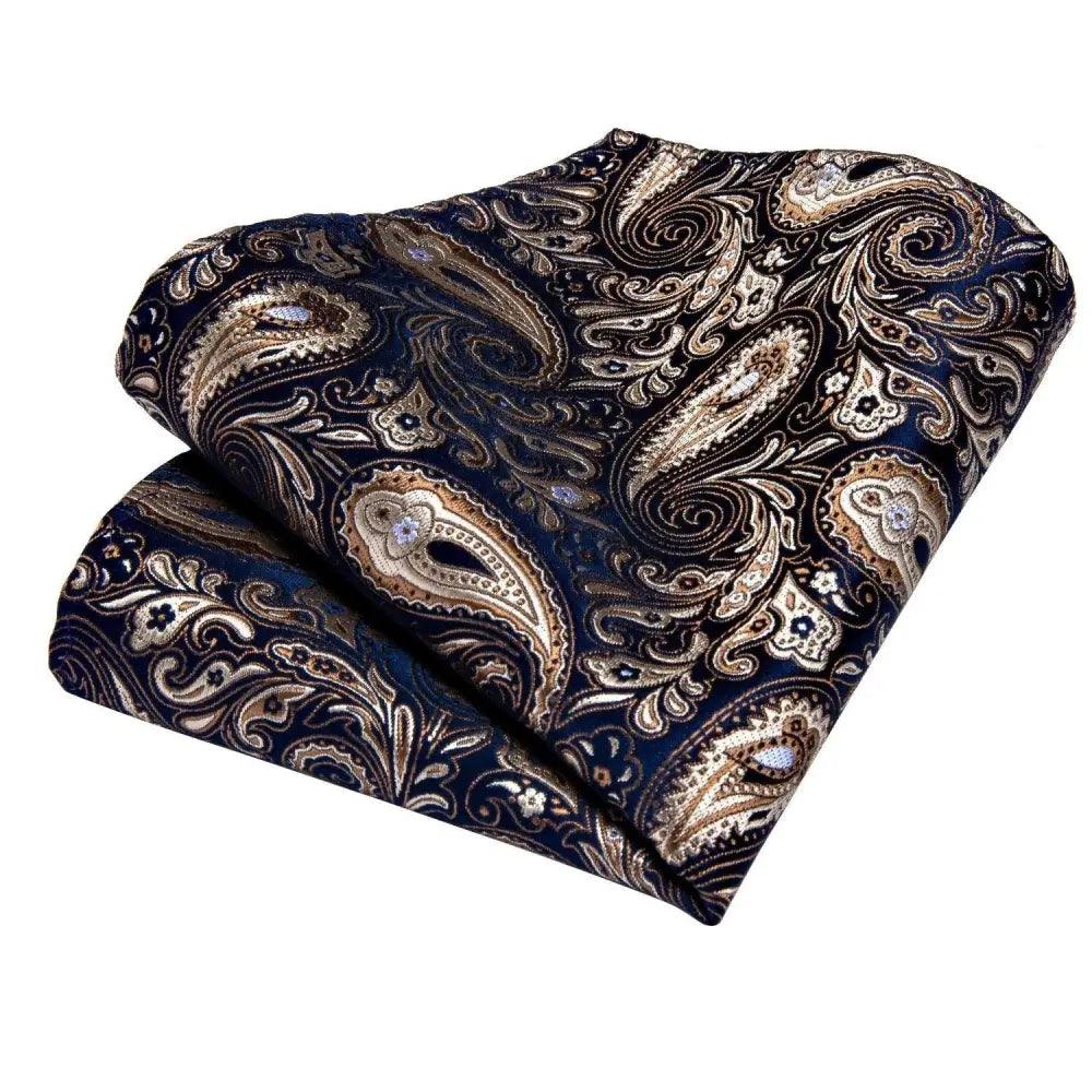 Luxury Wedding Party Floral Design Silk Necktie Hanky And Matching Cufflinks Set For Men Classic Design Necktie Set For Men Stevvex