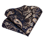 Luxury Wedding Party Floral Design Silk Necktie Hanky And Matching Cufflinks Set For Men Classic Design Necktie Set For Men Stevvex