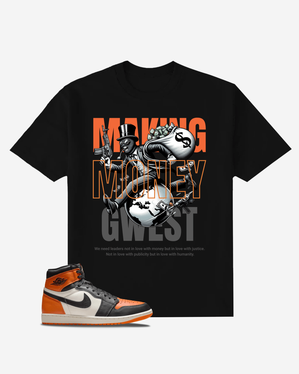 G West Making Money Not Justice Oversized T-Shirt Mens G West