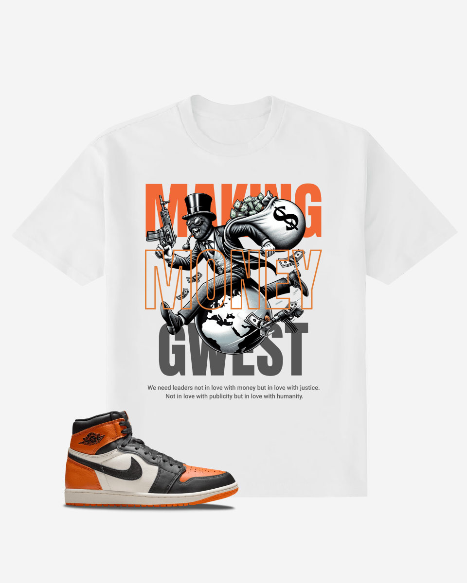 G West Making Money Not Justice Oversized T-Shirt Mens G West