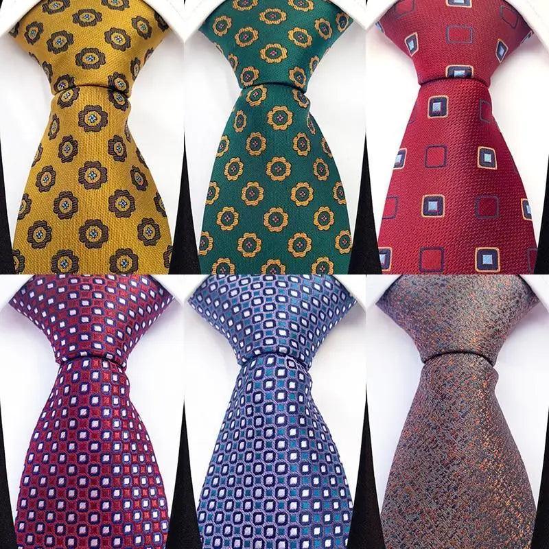 Men Business Elegant Necktie Design Silk Wedding Tie For Men Office Mens Fashion Formal Tie Stevvex