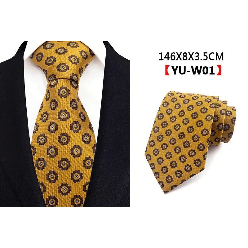 Men Business Elegant Necktie Design Silk Wedding Tie For Men Office Mens Fashion Formal Tie Stevvex