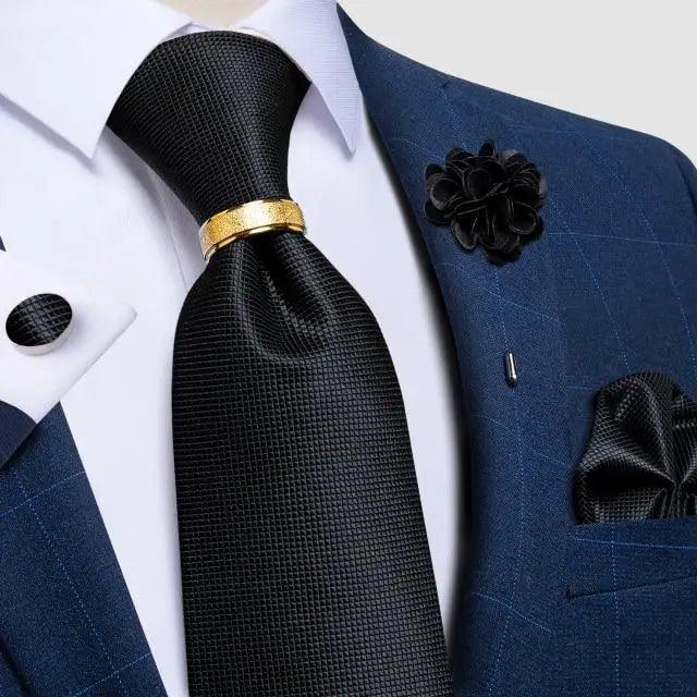 Men Luxury Red Silk Necktie Matching Cufflinks Set For Men Bridegroom Wedding Business Necktie Elegant Design Ideal Gift For Men Stevvex