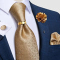 Men Luxury Red Silk Necktie Matching Cufflinks Set For Men Bridegroom Wedding Business Necktie Elegant Design Ideal Gift For Men Stevvex