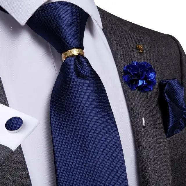 Men Luxury Red Silk Necktie Matching Cufflinks Set For Men Bridegroom Wedding Business Necktie Elegant Design Ideal Gift For Men Stevvex