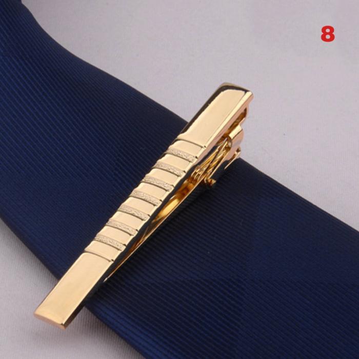 Men Metal Alloy Tie Clip Clamp Necktie Bar Clasp Tie Bar Clip Men's Tie Bar Necktie Bar Men's Tie Accessories Men’s Tie Clips Classic Gift Wedding Bridegroom Business Fashion Formal Gifts Stevvex