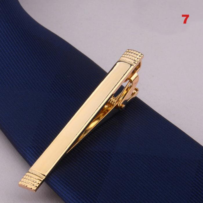 Men Metal Alloy Tie Clip Clamp Necktie Bar Clasp Tie Bar Clip Men's Tie Bar Necktie Bar Men's Tie Accessories Men’s Tie Clips Classic Gift Wedding Bridegroom Business Fashion Formal Gifts Stevvex