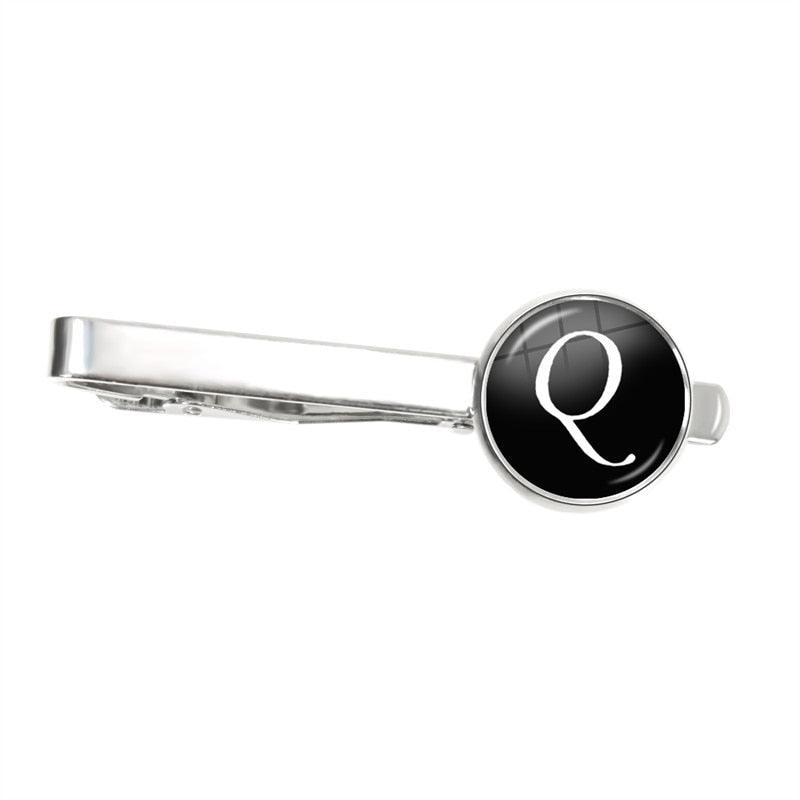 Men's Fashion 26 Alphabet Letters Tie Clips Personality Name Letters Jewelry Letter Tie Clip Men's Fashion Tie Pin Buckle Clip Tie Decoration Suit Accessories  Men Necktie Clip Pin Suit Accessories Gift Stevvex