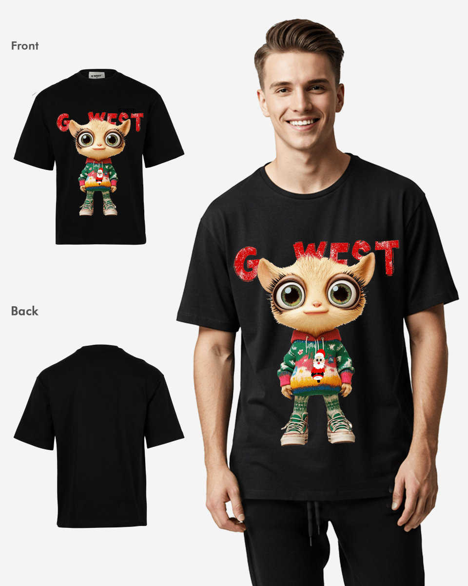 G West Mistletoe Mischief Oversized T-Shirt Mens G West