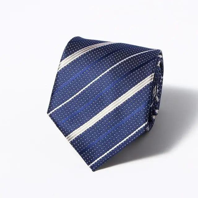 Modern Style Black Brown Wedding Neck Ties For Men Stylish Stripe Design Wedding And Casual Suit Neckties For Men Stevvex