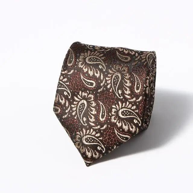 Modern Style Black Brown Wedding Neck Ties For Men Stylish Stripe Design Wedding And Casual Suit Neckties For Men Stevvex