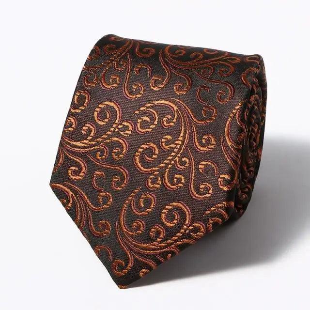 Modern Style Black Brown Wedding Neck Ties For Men Stylish Stripe Design Wedding And Casual Suit Neckties For Men Stevvex