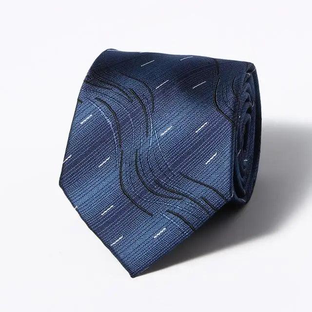 Modern Style Black Brown Wedding Neck Ties For Men Stylish Stripe Design Wedding And Casual Suit Neckties For Men Stevvex