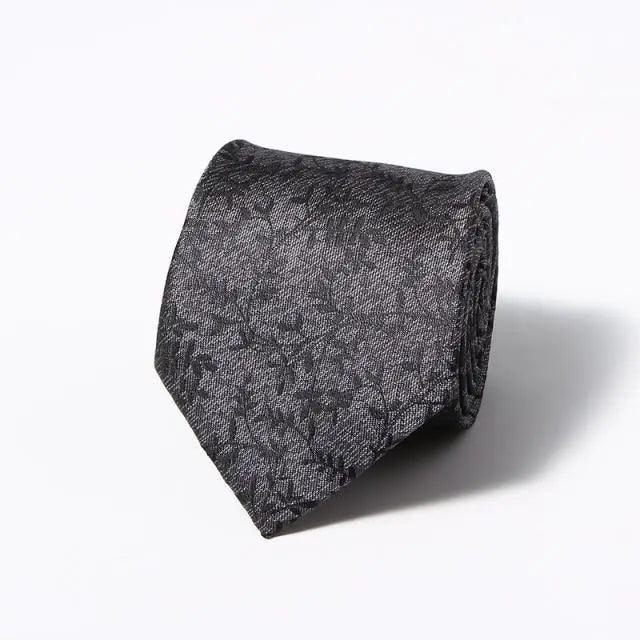 Modern Style Black Brown Wedding Neck Ties For Men Stylish Stripe Design Wedding And Casual Suit Neckties For Men Stevvex