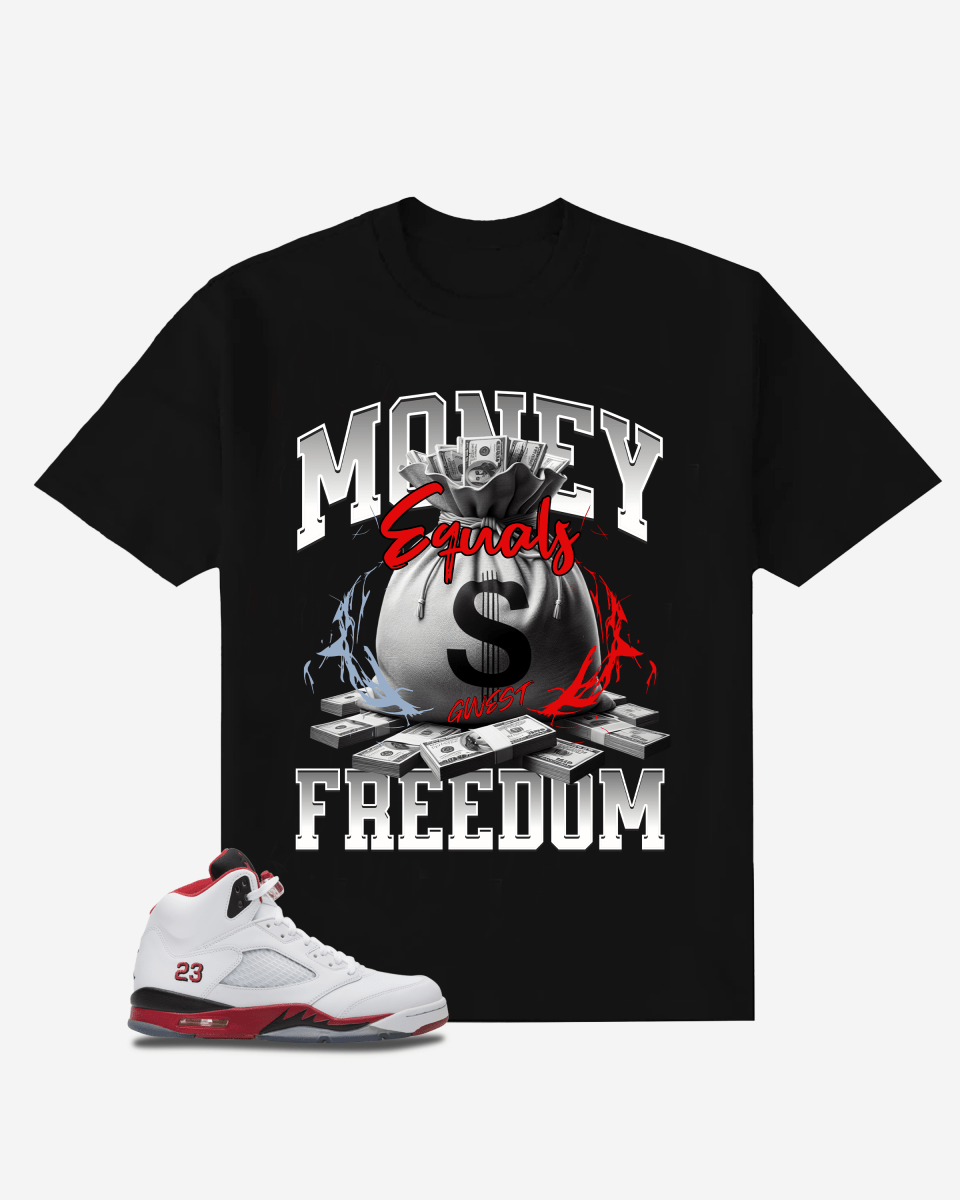 G West Money Equals Freedom Oversized T-Shirt Mens G West