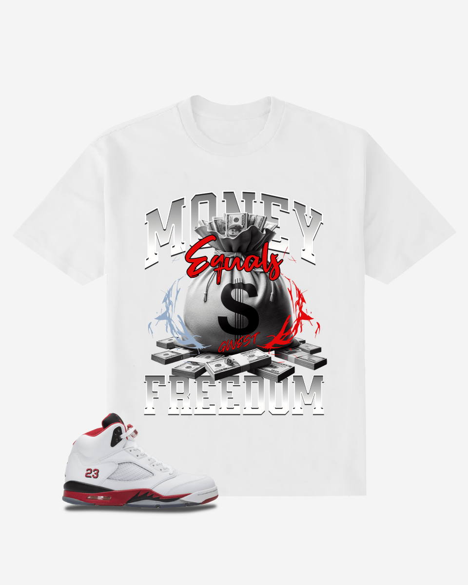 G West Money Equals Freedom Oversized T-Shirt Mens G West