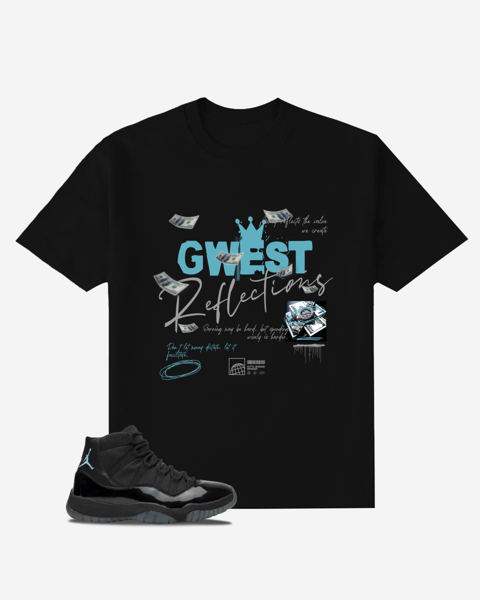 G West Money Reflections Oversized  T-Shirt Mens G West
