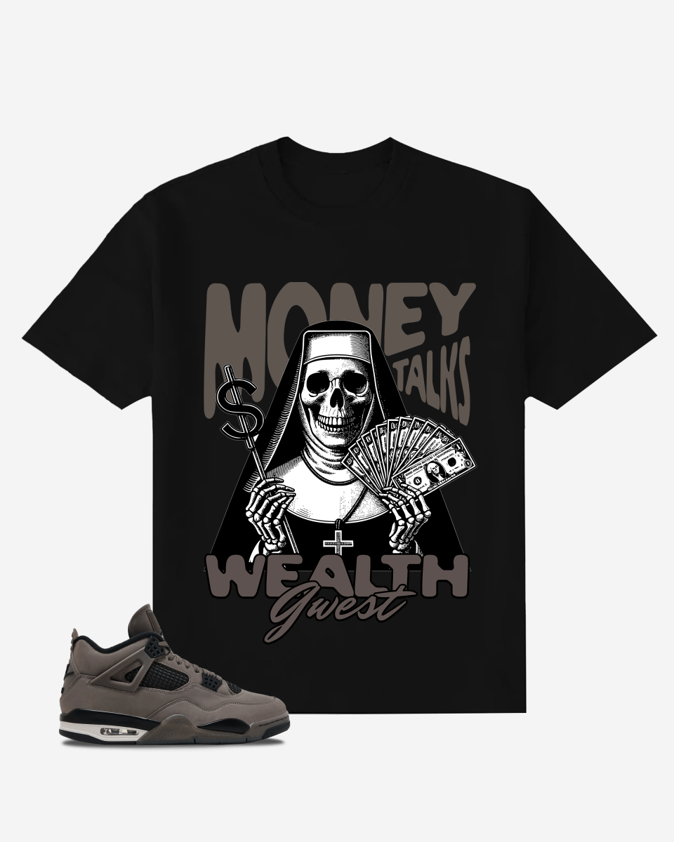 G West Money Talks Wealth Whisper Oversized T-Shirt Mens G West