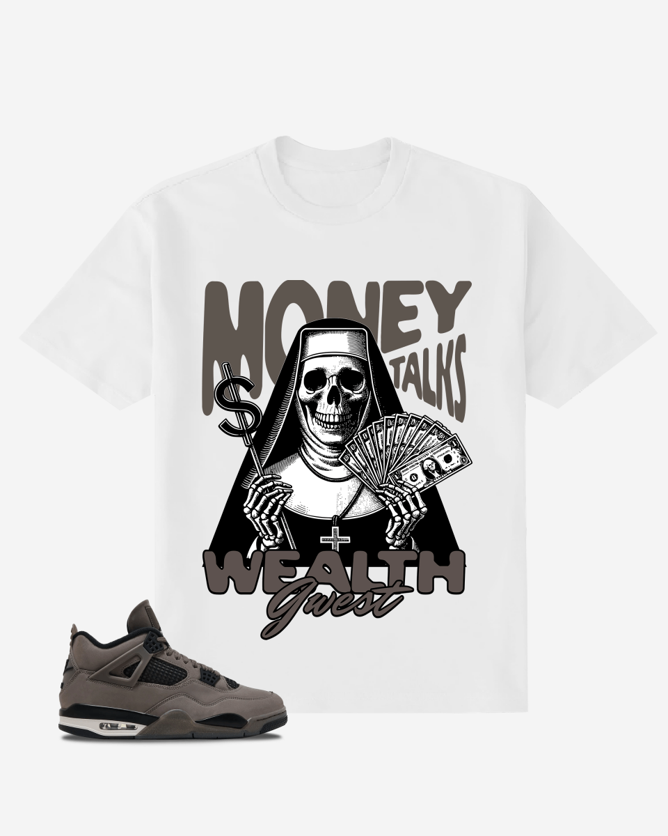 G West Money Talks Wealth Whisper Oversized T-Shirt Mens G West