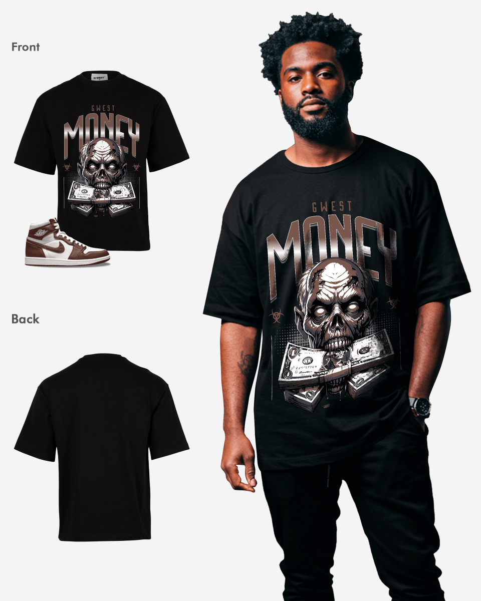 Camiseta de Hombre Oversized G West Money Zombie