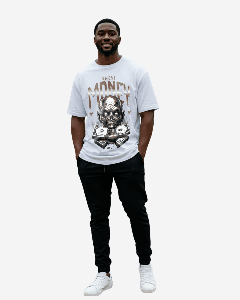 Camiseta de Hombre Oversized G West Money Zombie