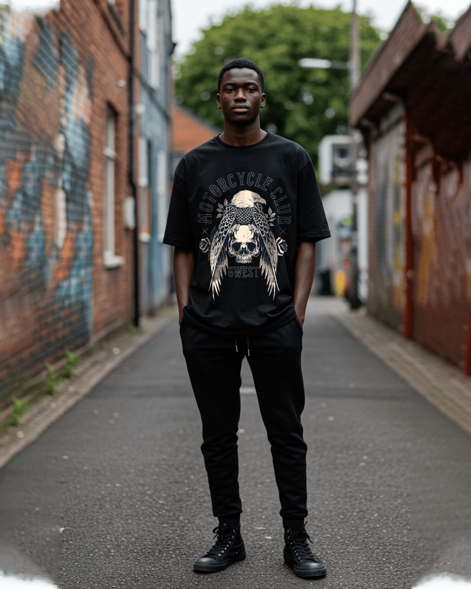 G West Motorcycle club Oversized T-Shirt Mens G West