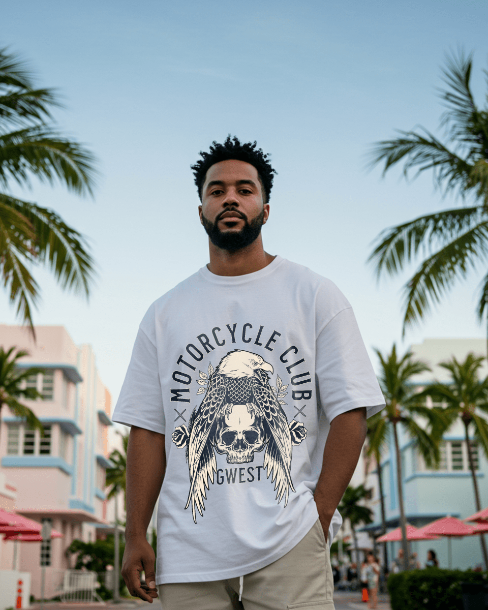 G West Motorcycle club Oversized T-Shirt Mens G West