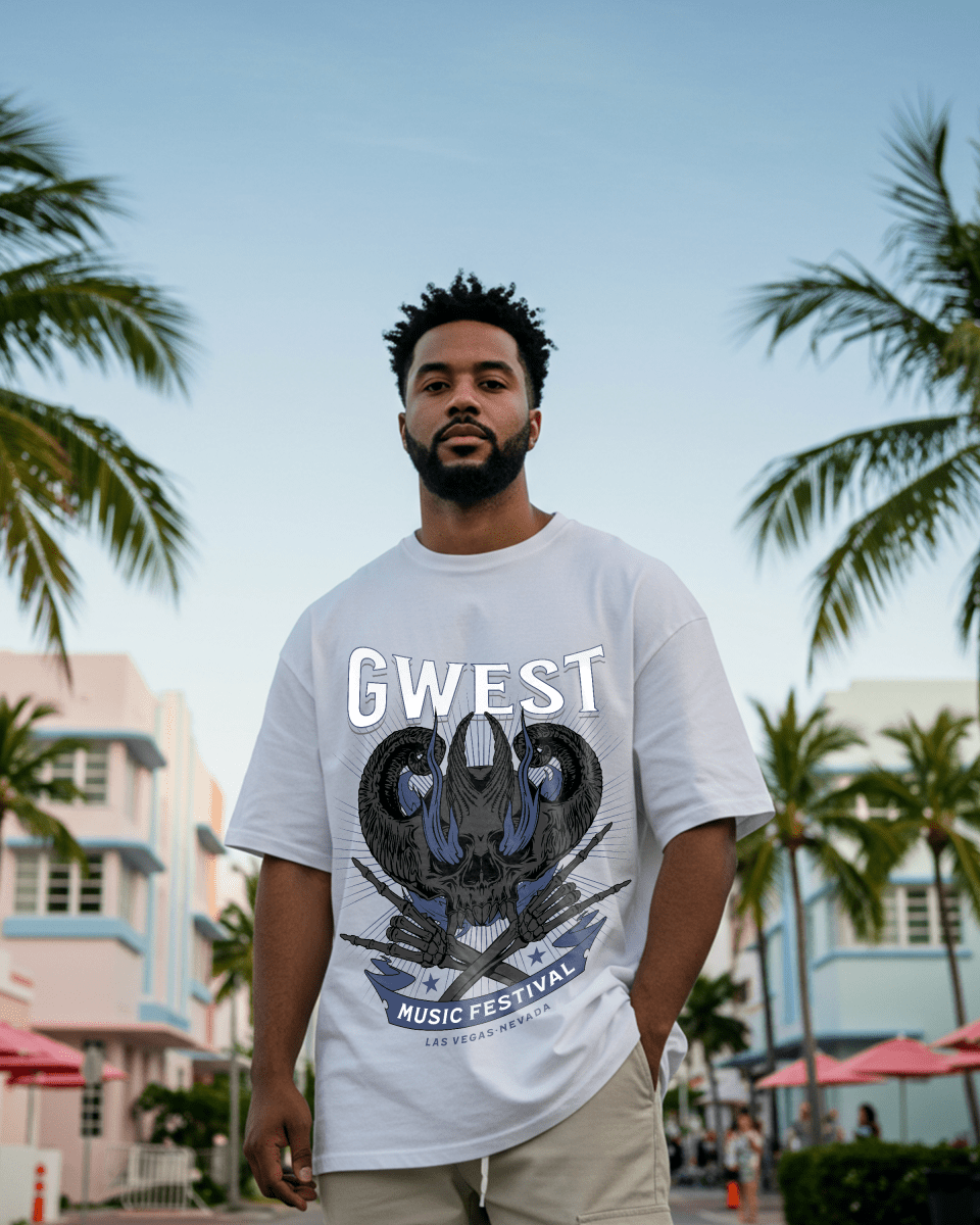 G West Music Festival Oversized T-Shirt Mens G West