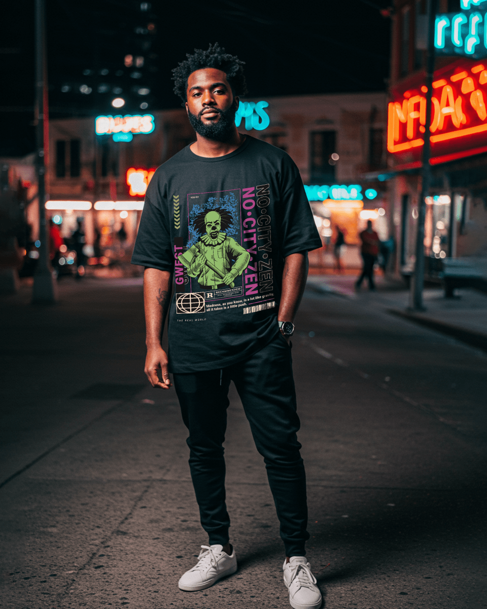 G WEST No City Zen Streetwear Camiseta Oversize Hombre