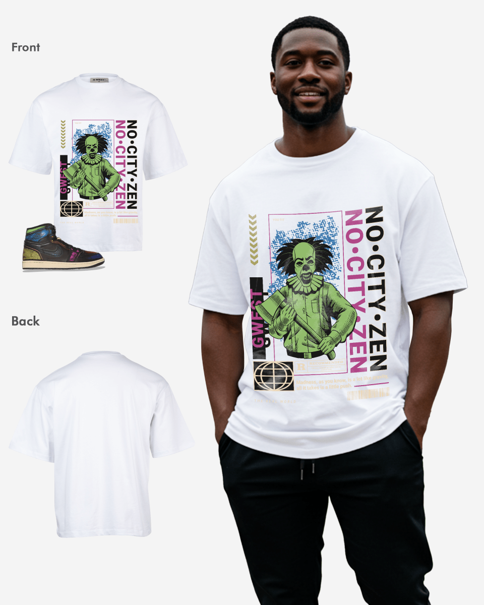 G WEST No City Zen Streetwear Camiseta Oversize Hombre