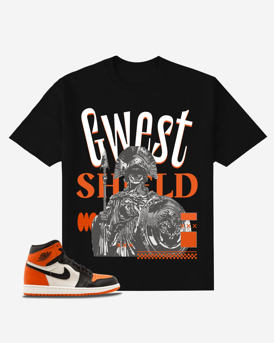 G West Ornate shield Oversized T-Shirt Mens G West