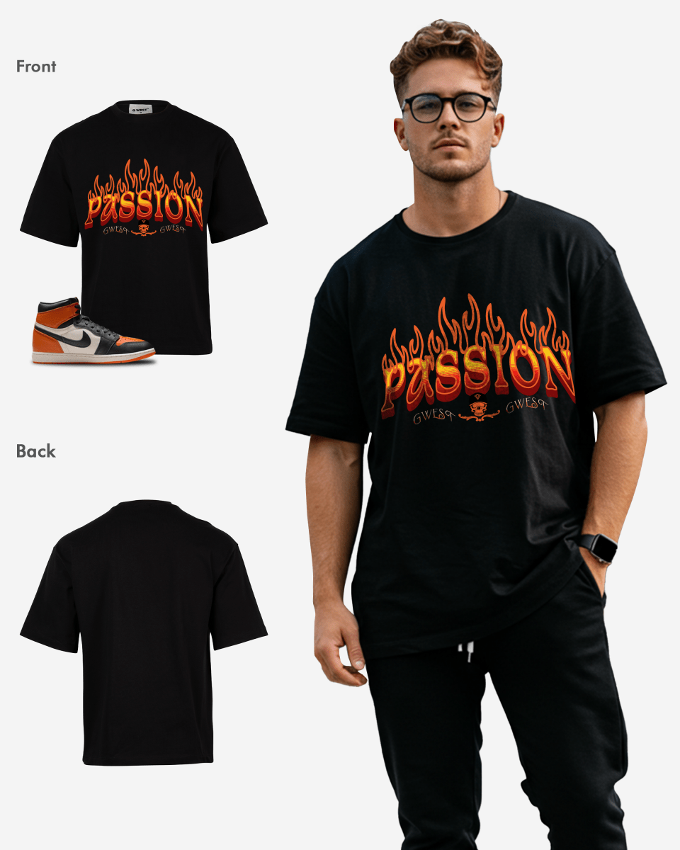 Camiseta extragrande para hombre G West Passion Power