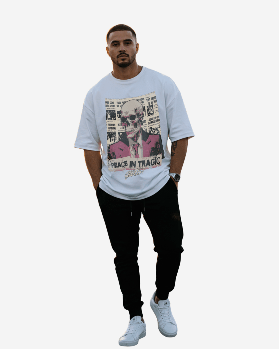 G West Peace In Tragic Oversized T-Shirt Hombre